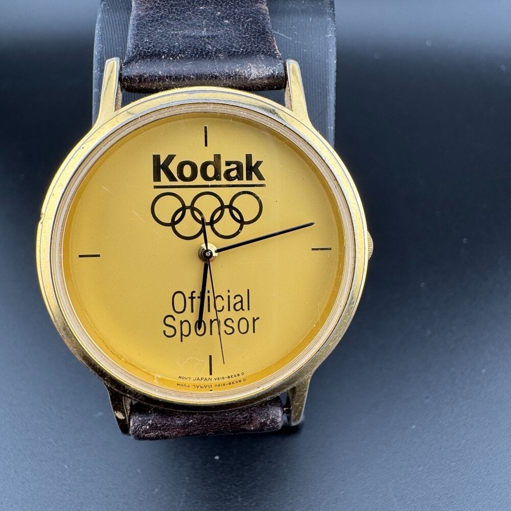Vintage Kodak Olympics Official Sponsor Watch Gold Tone